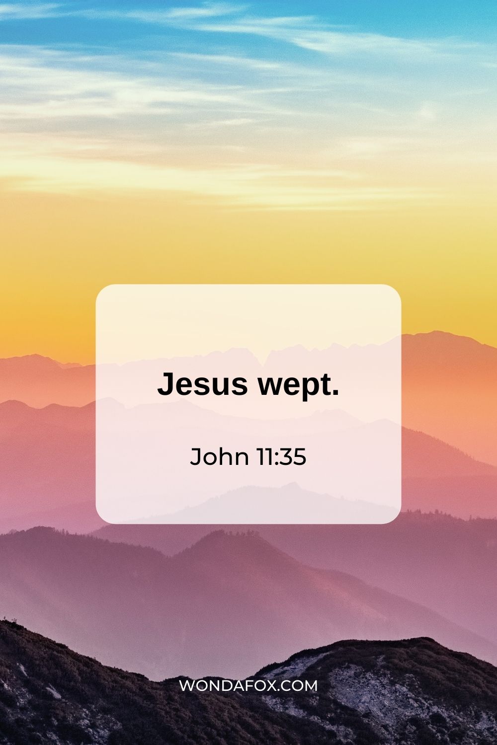 Jesus wept.