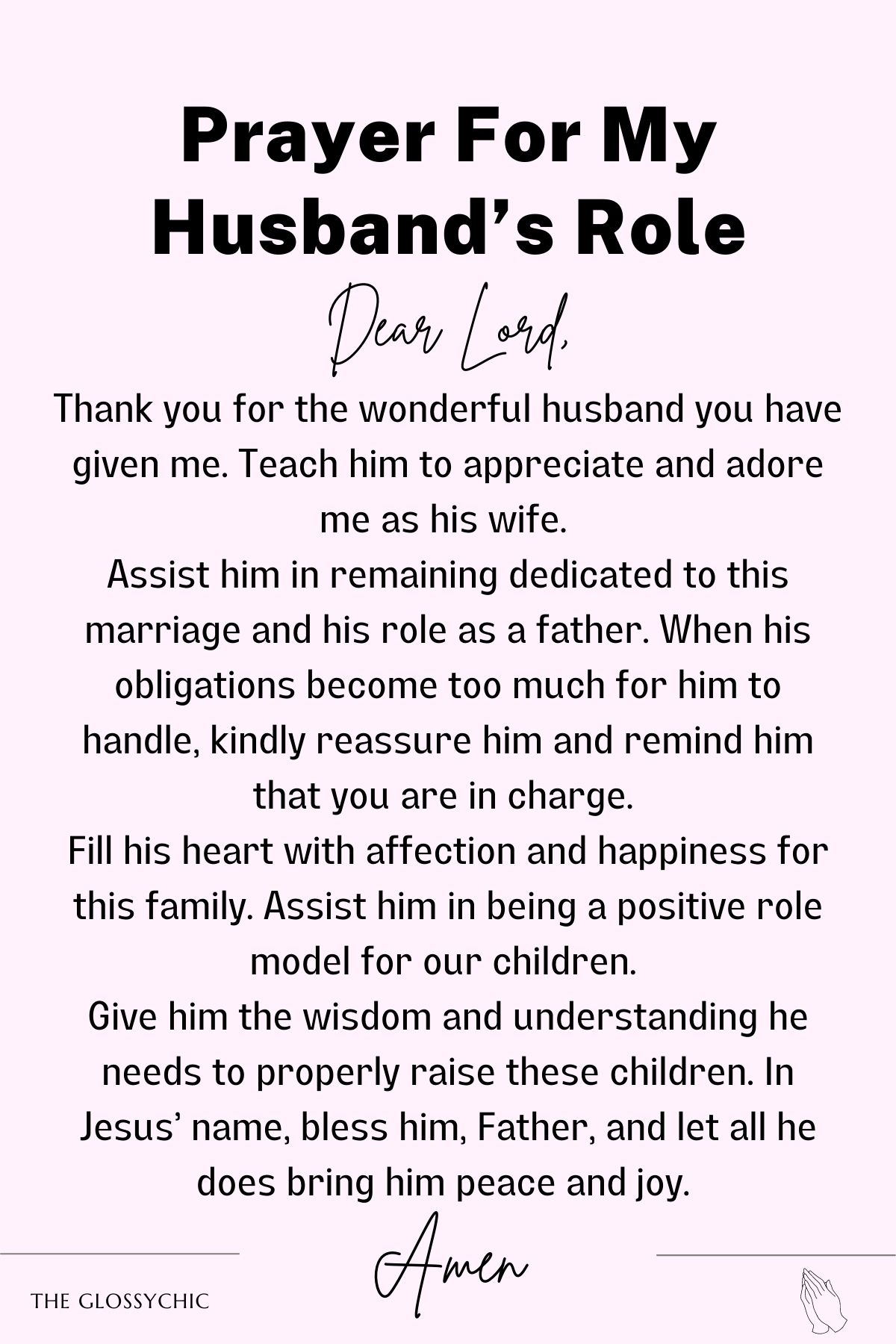 Prayer for my husband’s role