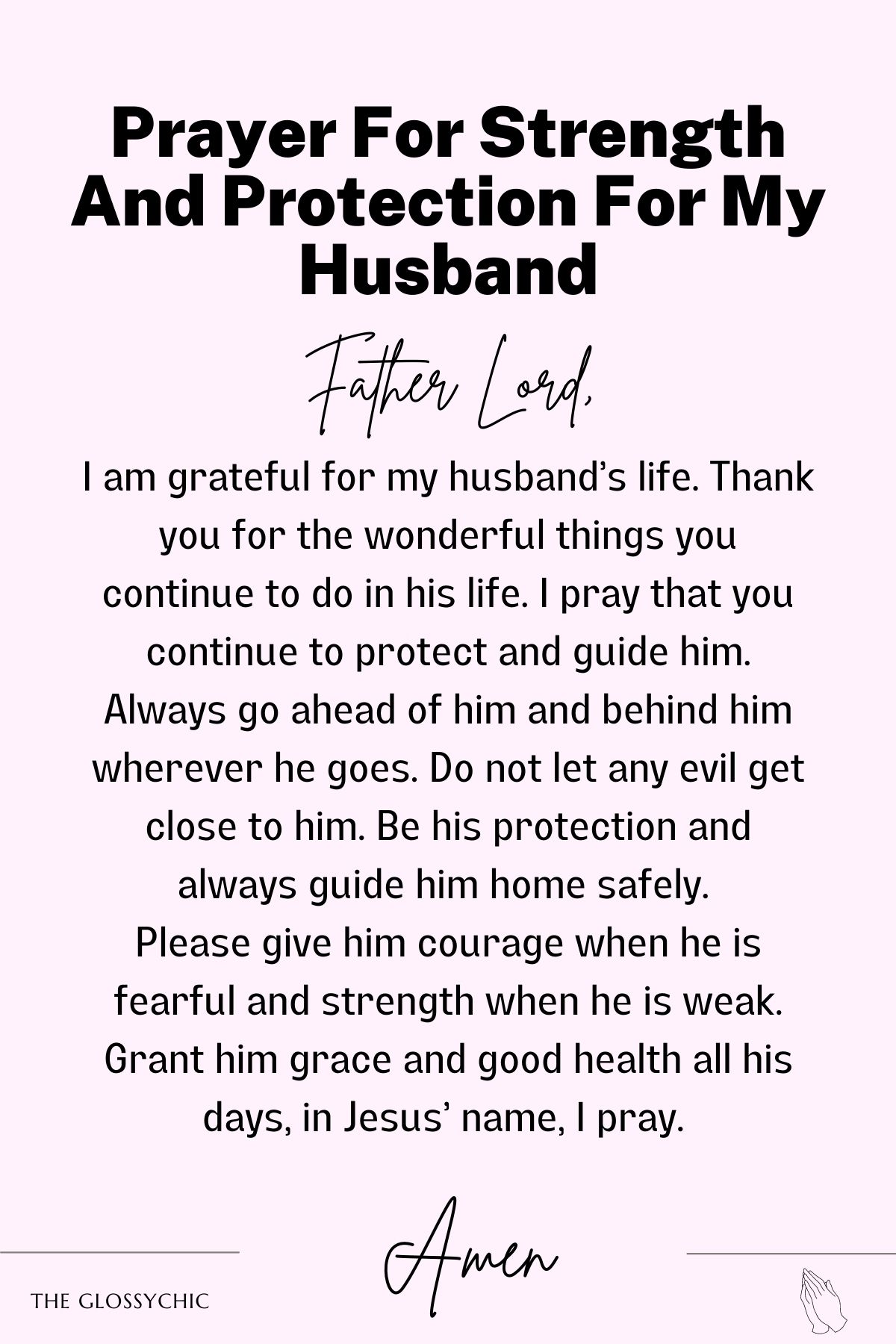 Prayer for strength and protection for my husband