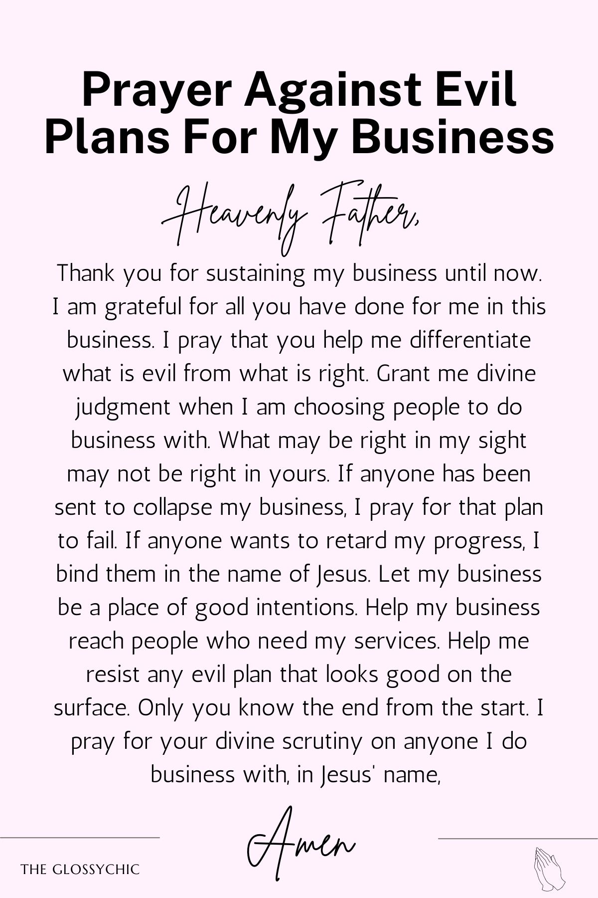 Prayer against evil plans for my business - business prayer points