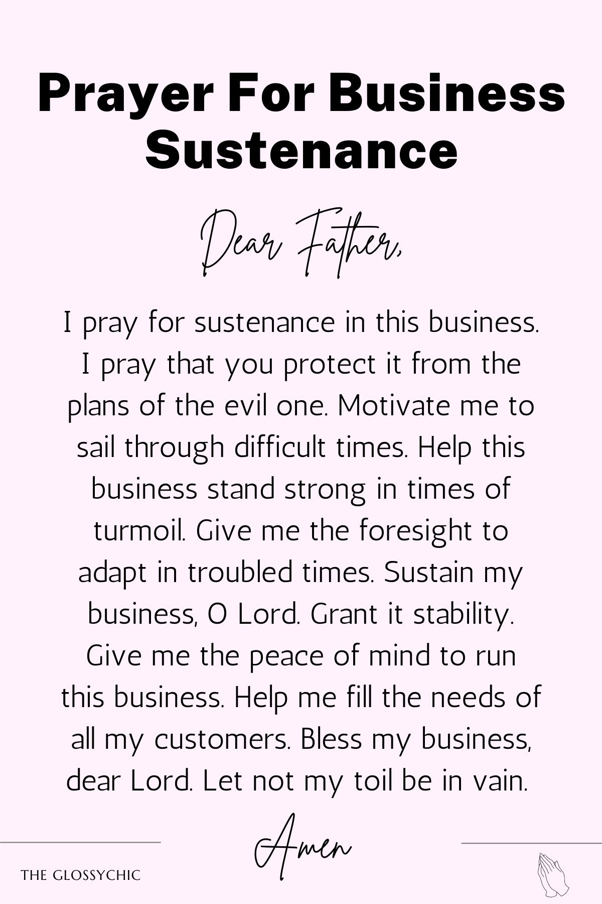 Prayer for business sustenance - business prayer points