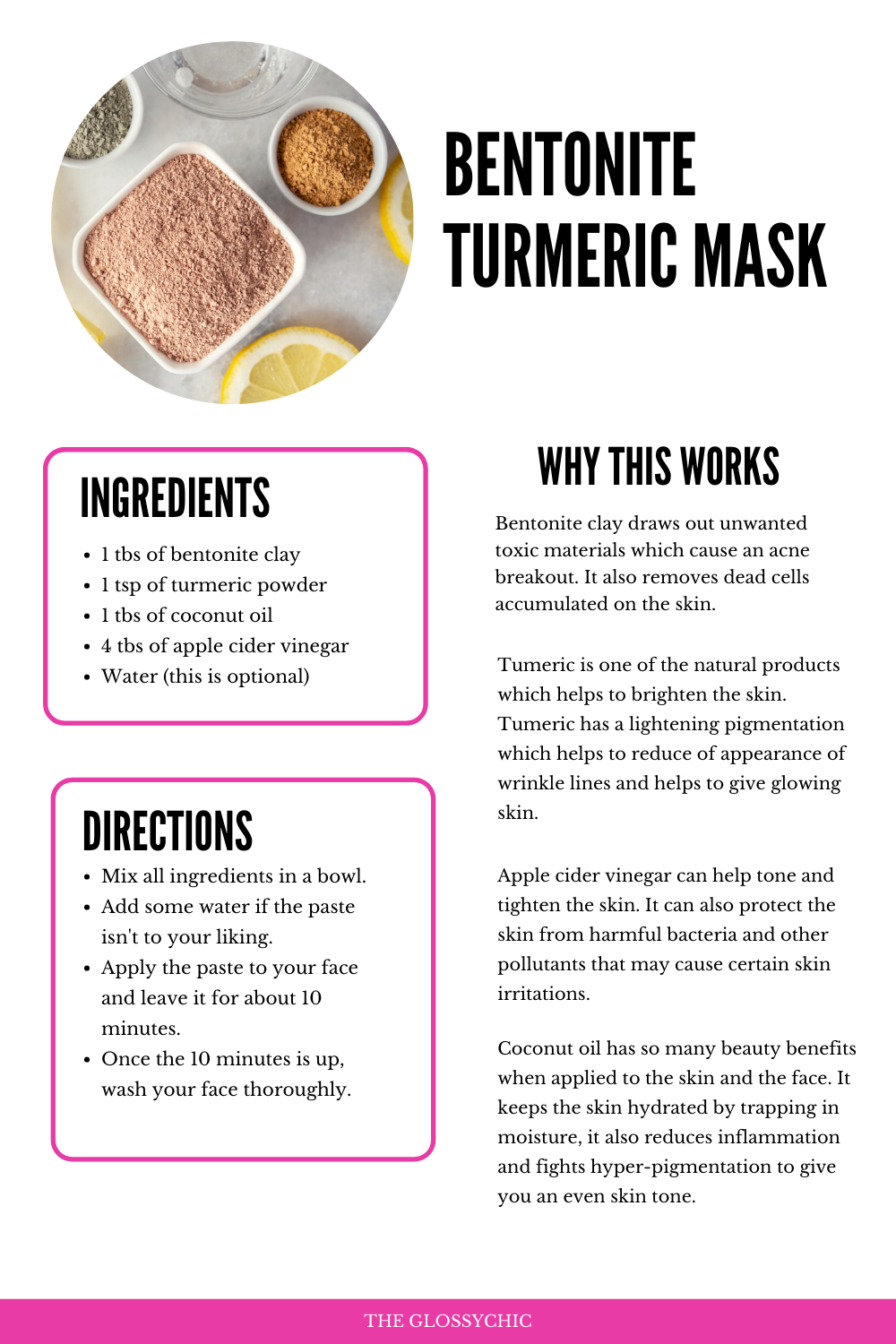 Bentonite turmeric mask