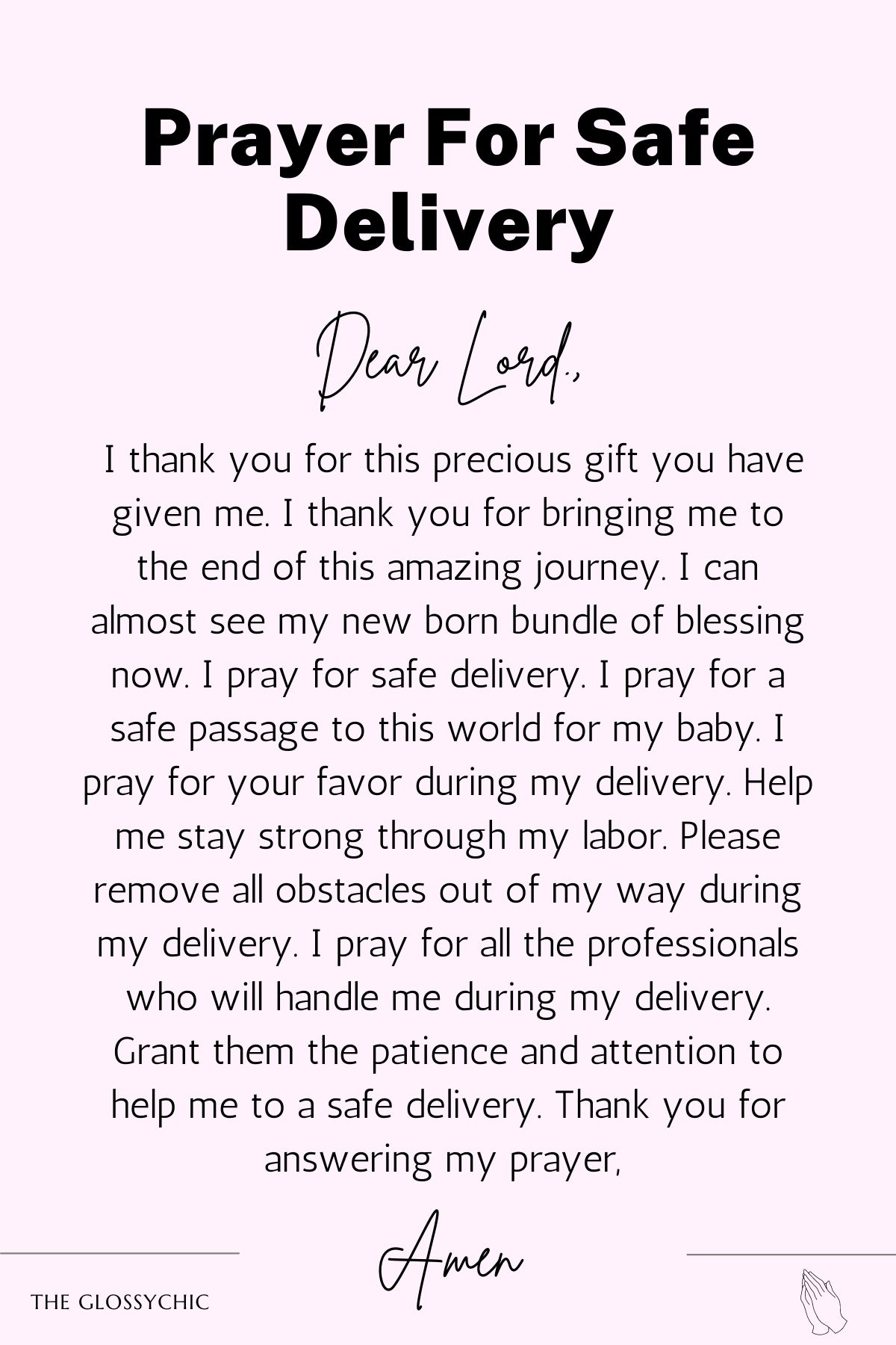 Prayer for safe delivery