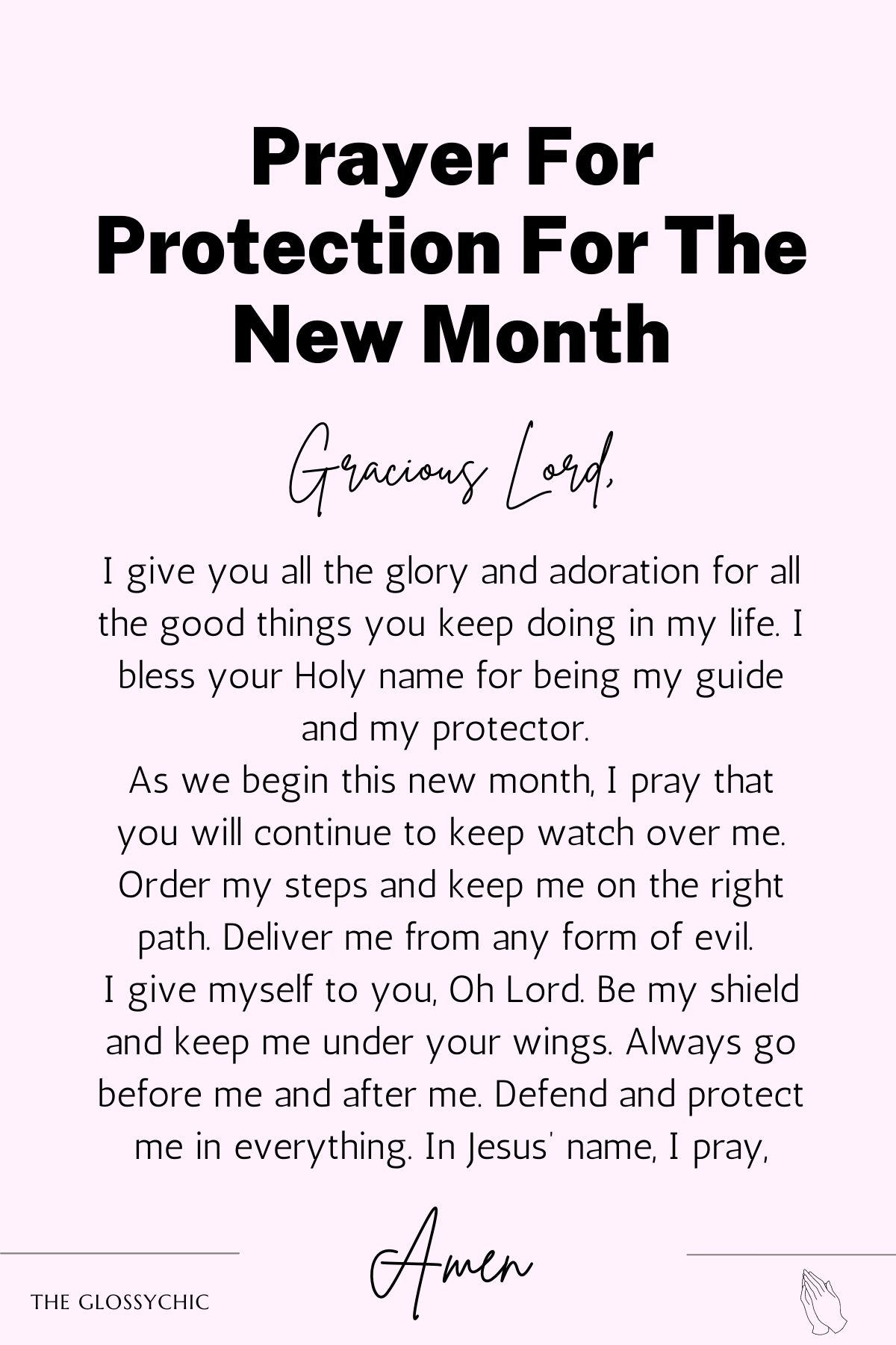 Prayer For Protection For The New Month
