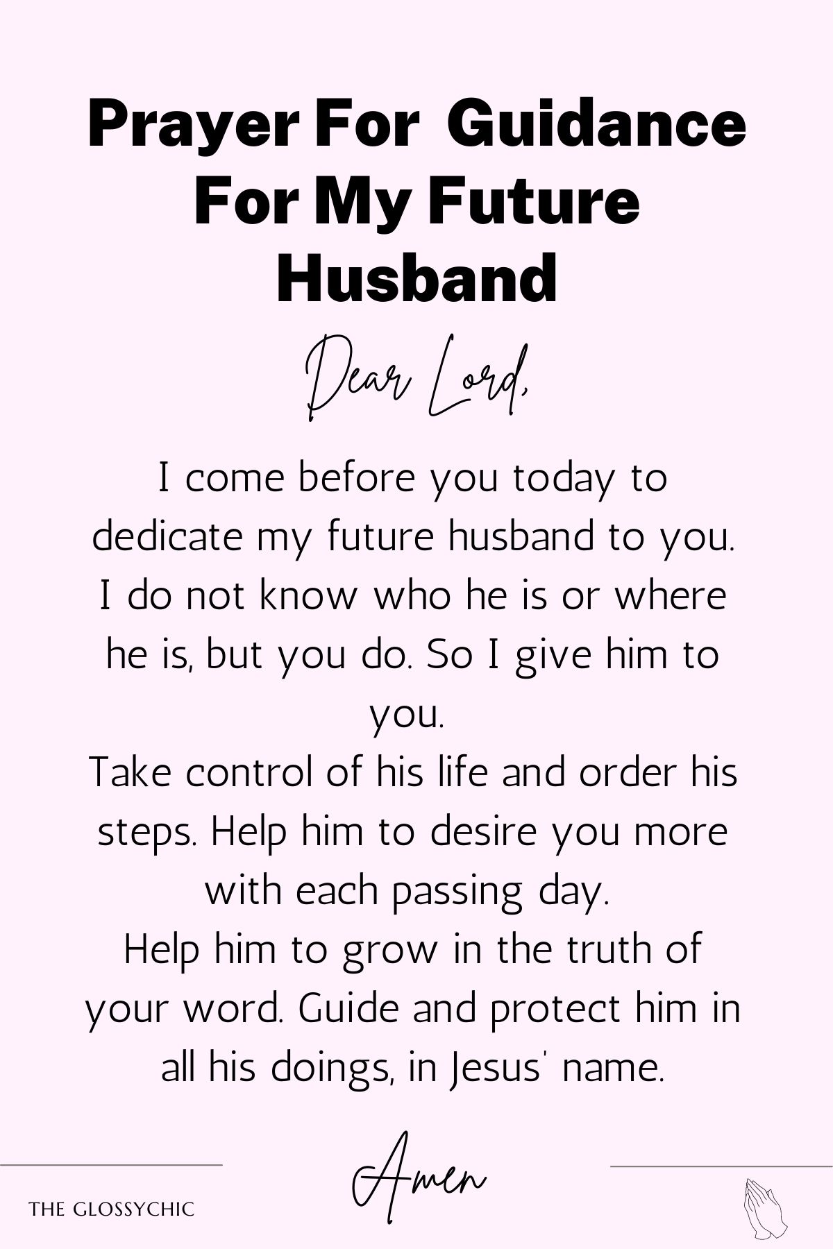 Prayer for guidance for my future husband