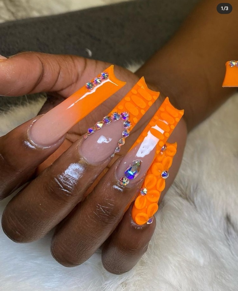 The Best Neon Orange Nails for 2023 | Stylish Belles