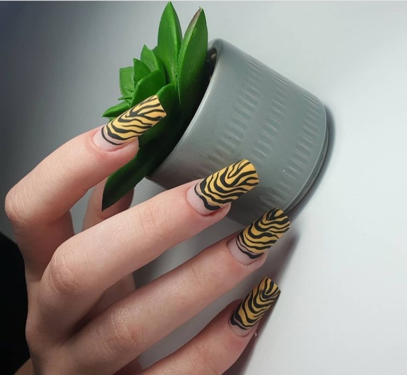 20 Charming Zebra Print Nail Design Ideas - The Glossychic