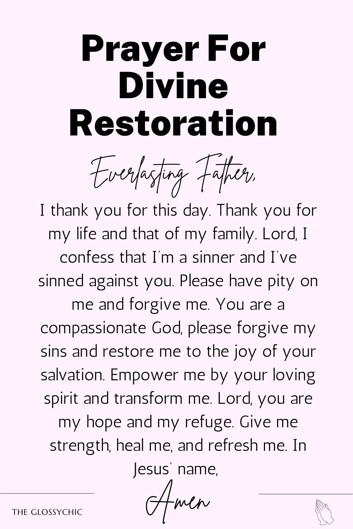 Prayer for divine restoration
