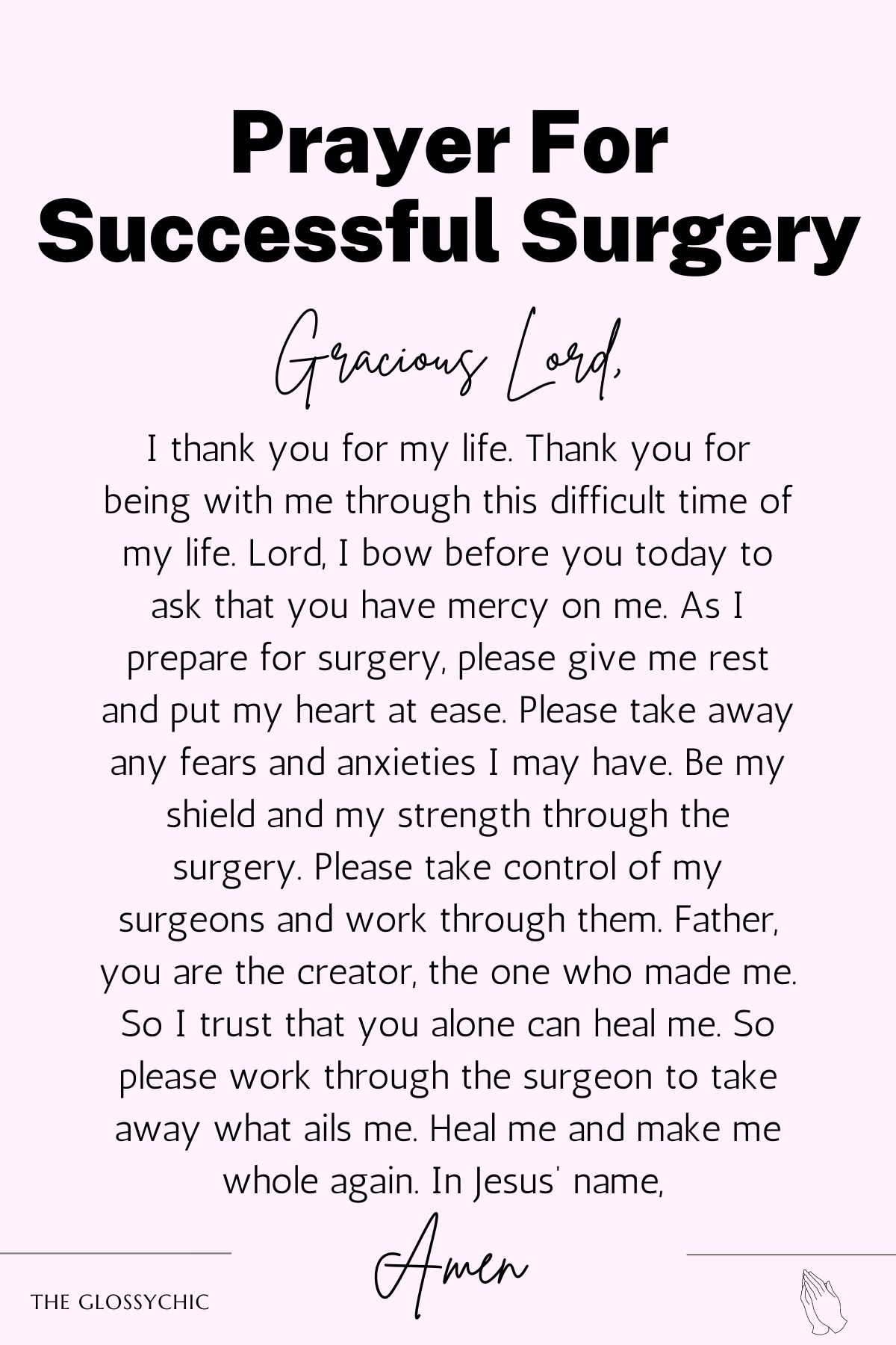 Prayer For Successful Surgery
