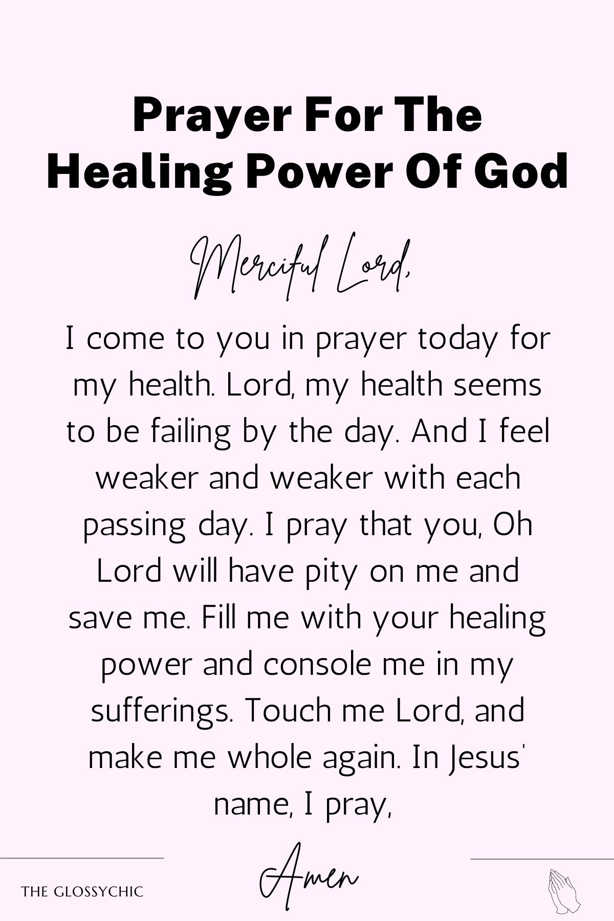 Prayer For The Healing Power Of God