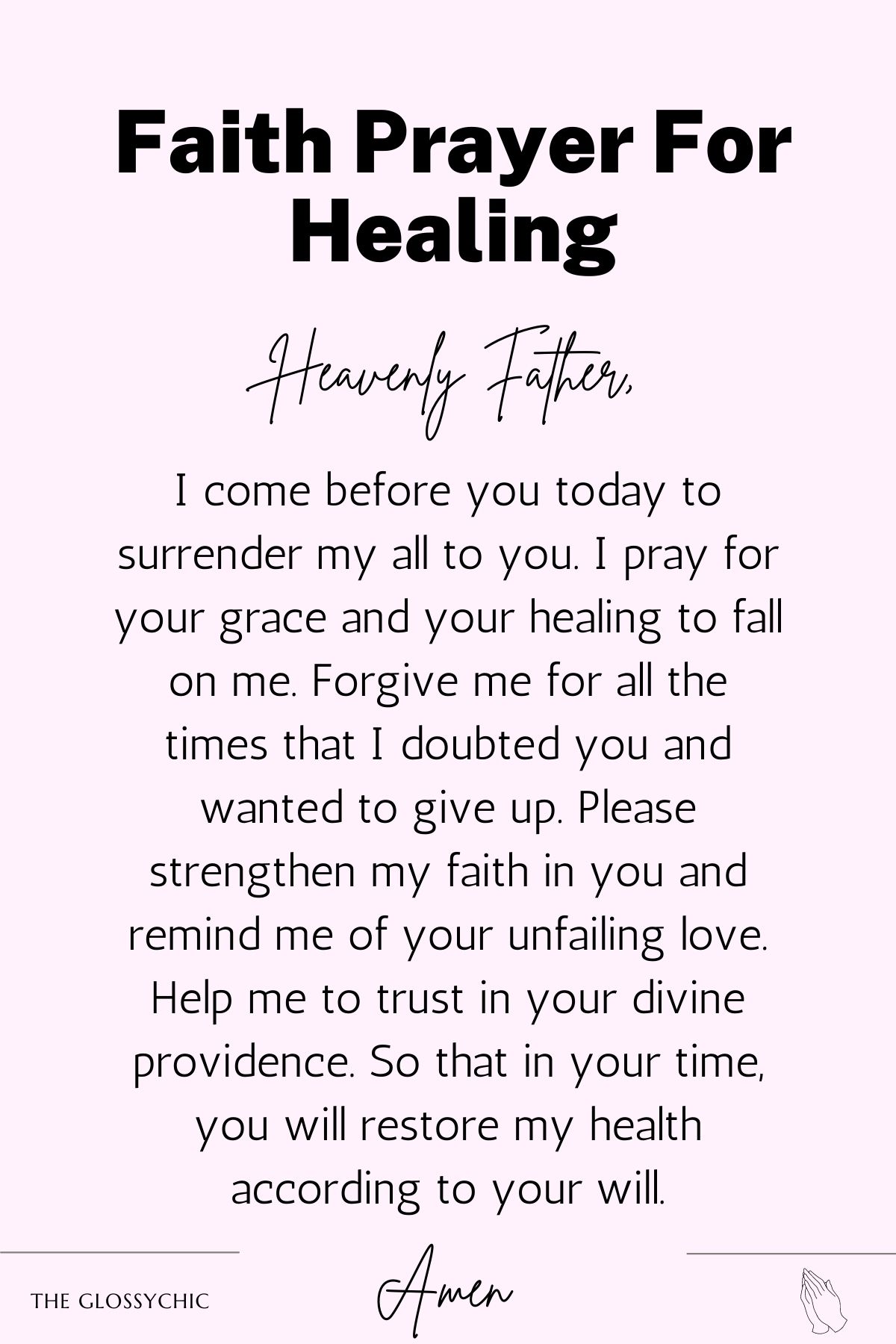 Faith Prayer For Healing