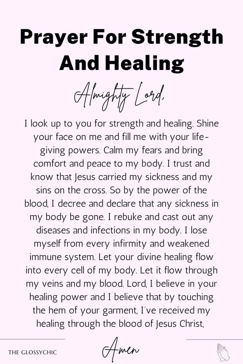 17 Prayer Points For Healing And Strength - The Glossychic