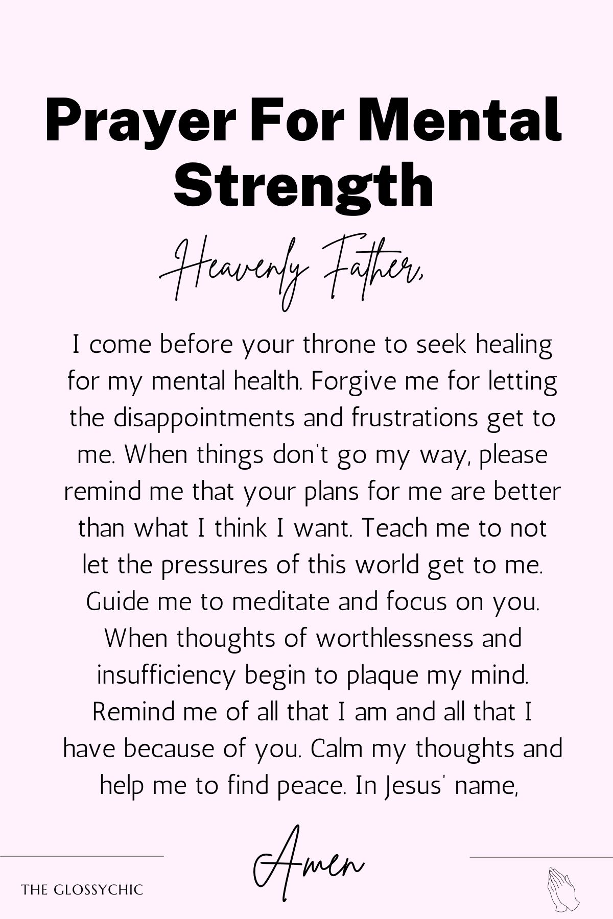 Prayer for mental and strength