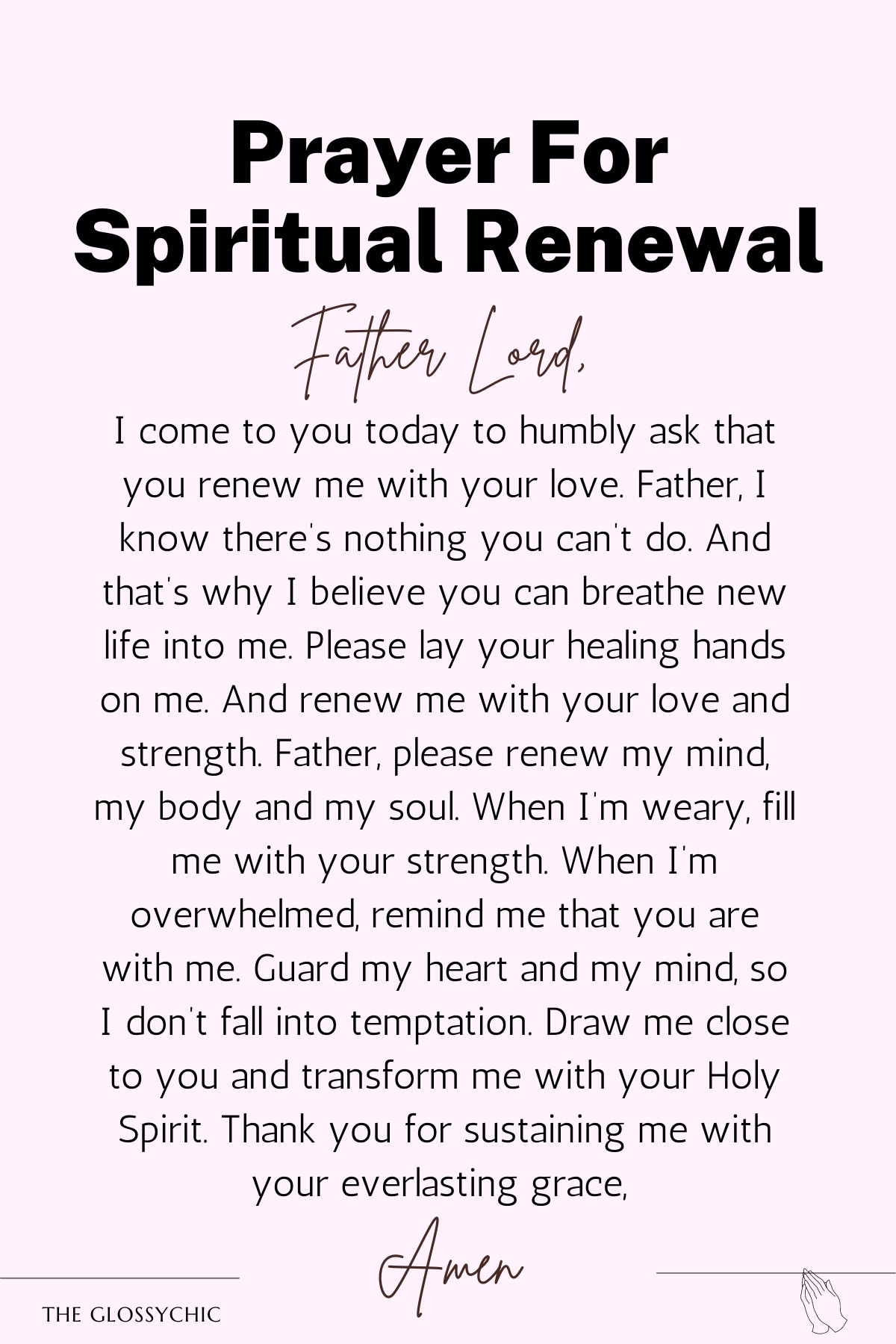 Prayer For Spiritual Renewal prayer points for healing