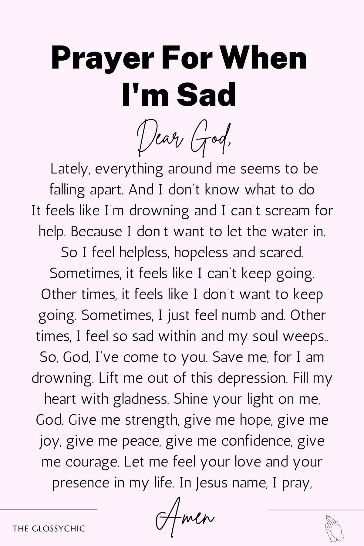 Prayer For When I'm Sad