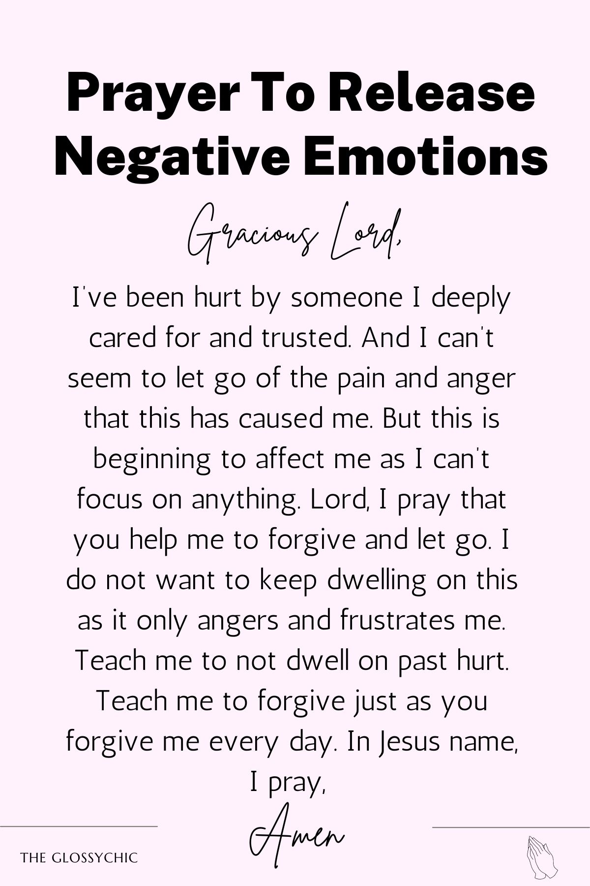 Prayer To Release Negative Emotions