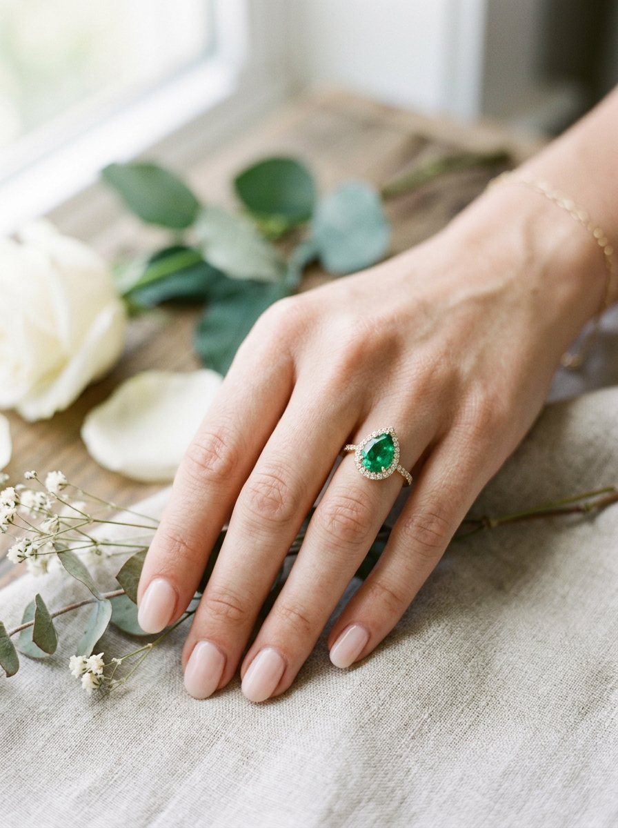 Pear or teardrop emerald cut