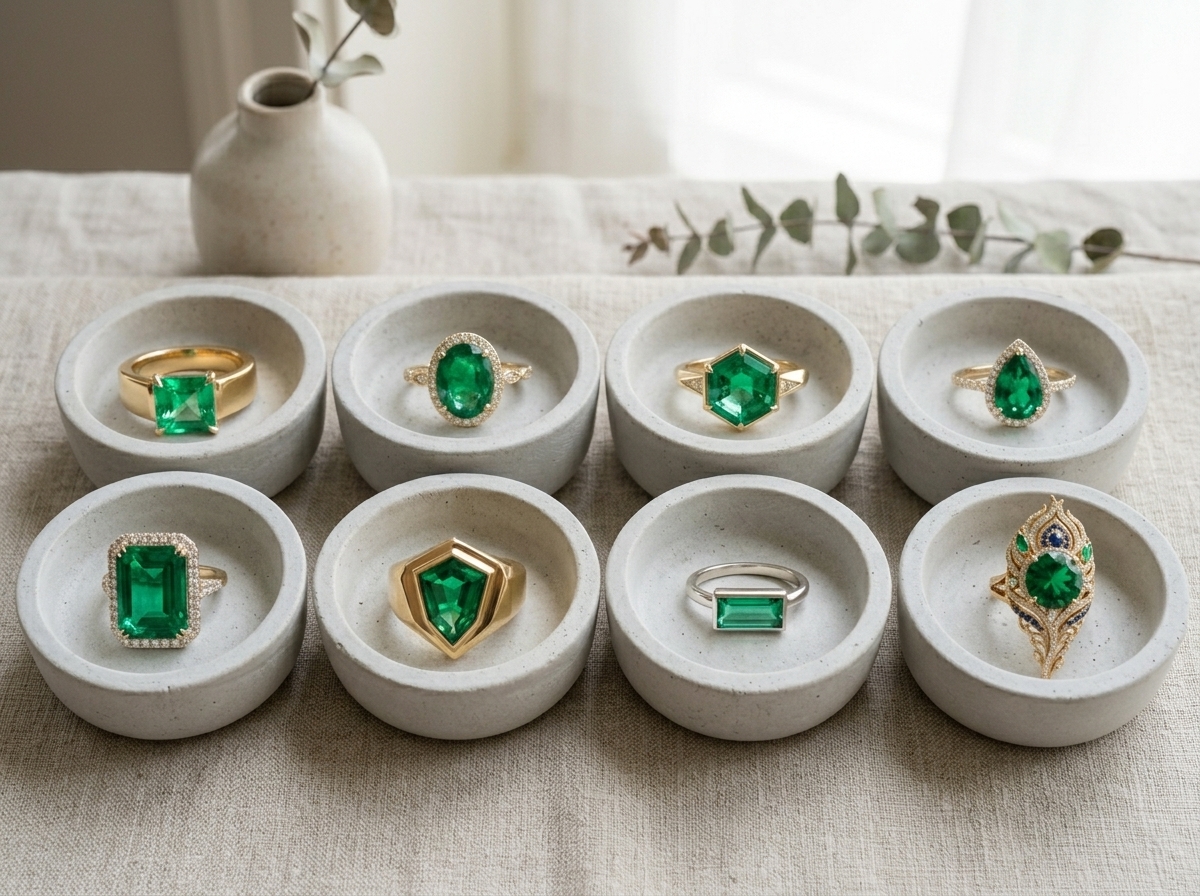 Best Cuts And Design Ideas For An Emerald Wedding Ring