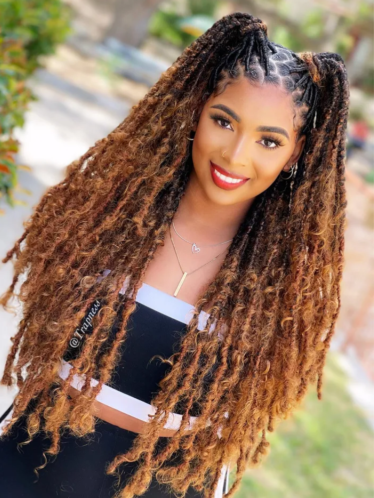 ombre soft locs hairstyle