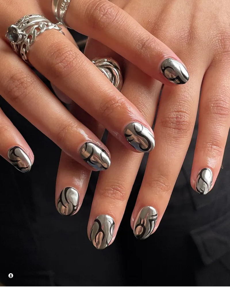 Chrome Nails For Spring 9