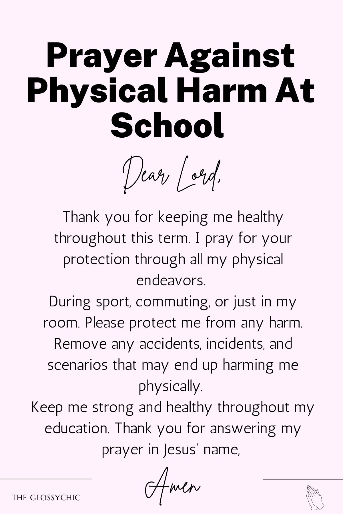 Prayer Against Physical harm At School