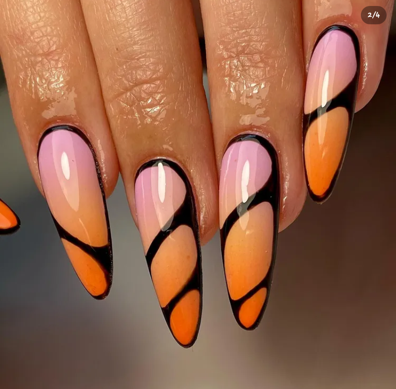 Sunset Nails: 