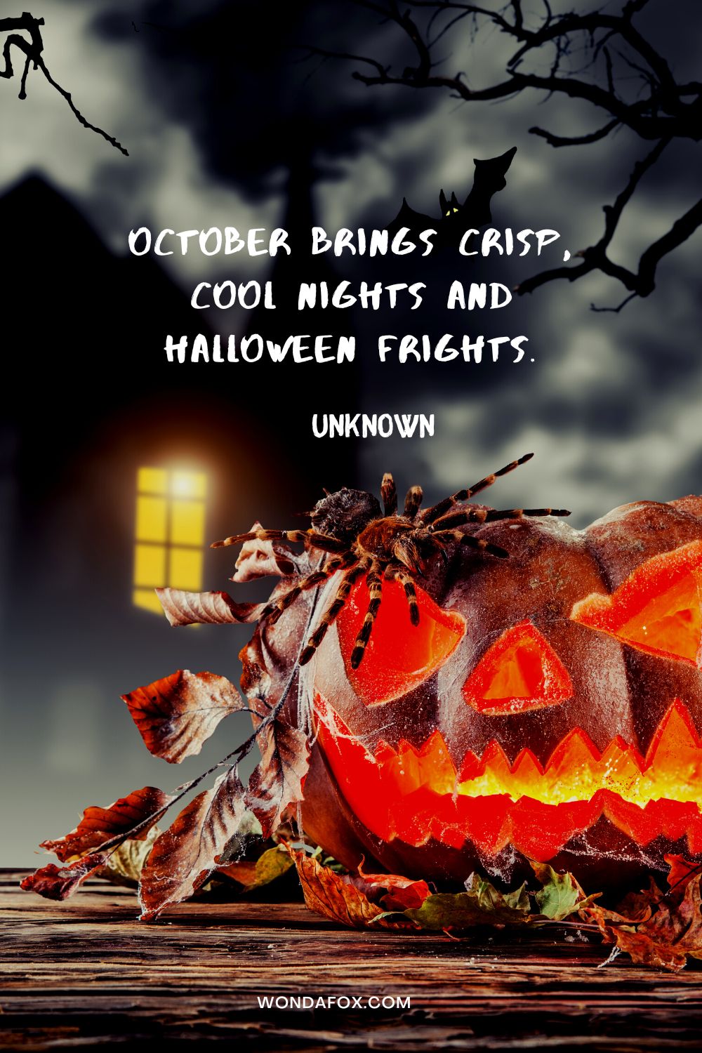 October brings crisp, cool nights and Halloween frights. Unknown