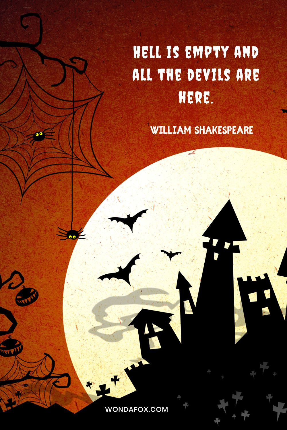 Hell is empty and all the devils are here William Shakespeare