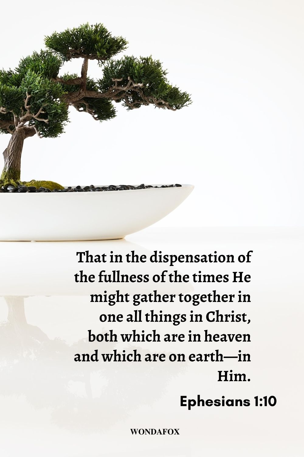 That in the dispensation of the fullness of the times He might gather together in one all things in Christ, both which are in heaven and which are on earth—in Him.
Ephesians 1:10
