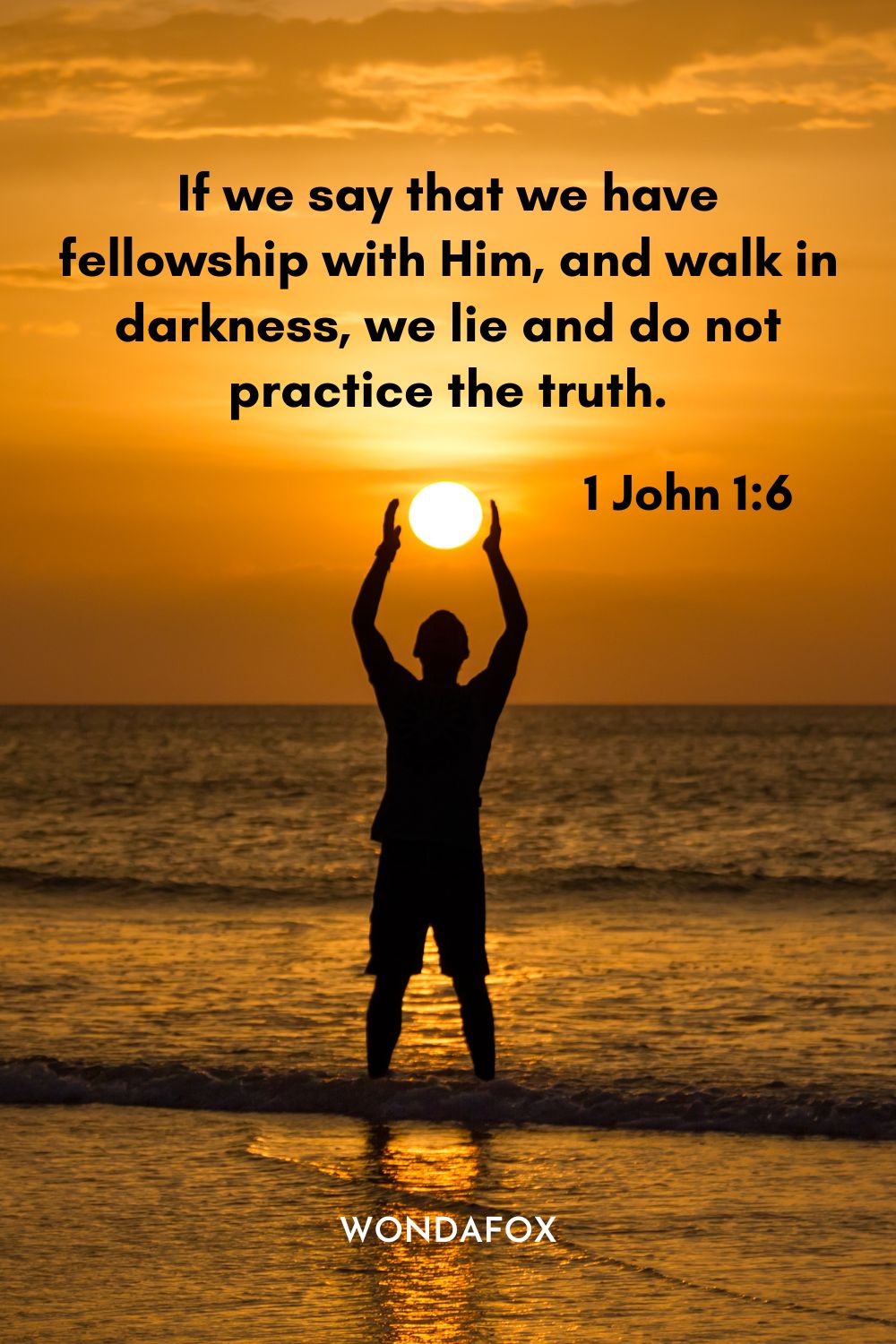 If we say that we have fellowship with Him, and walk in darkness, we lie and do not practice the truth.
1 John 1:6