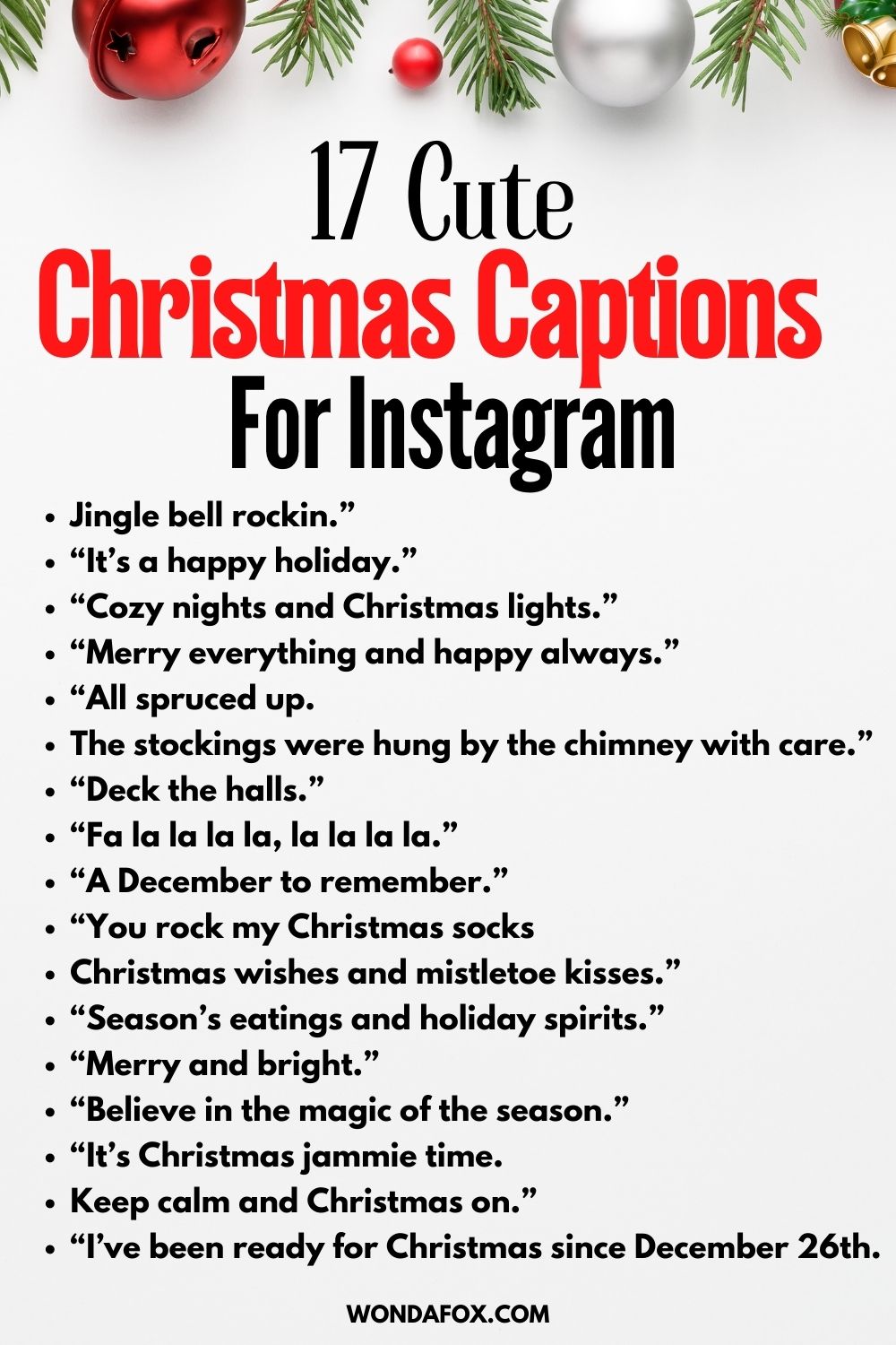 Cute Christmas Captions For Instagram