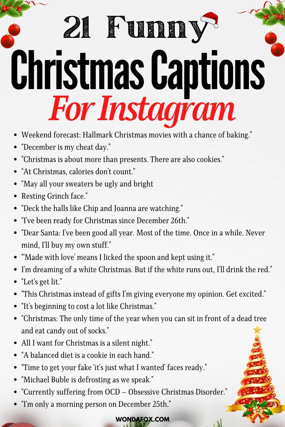 Classic Christmas Captions For Instagram