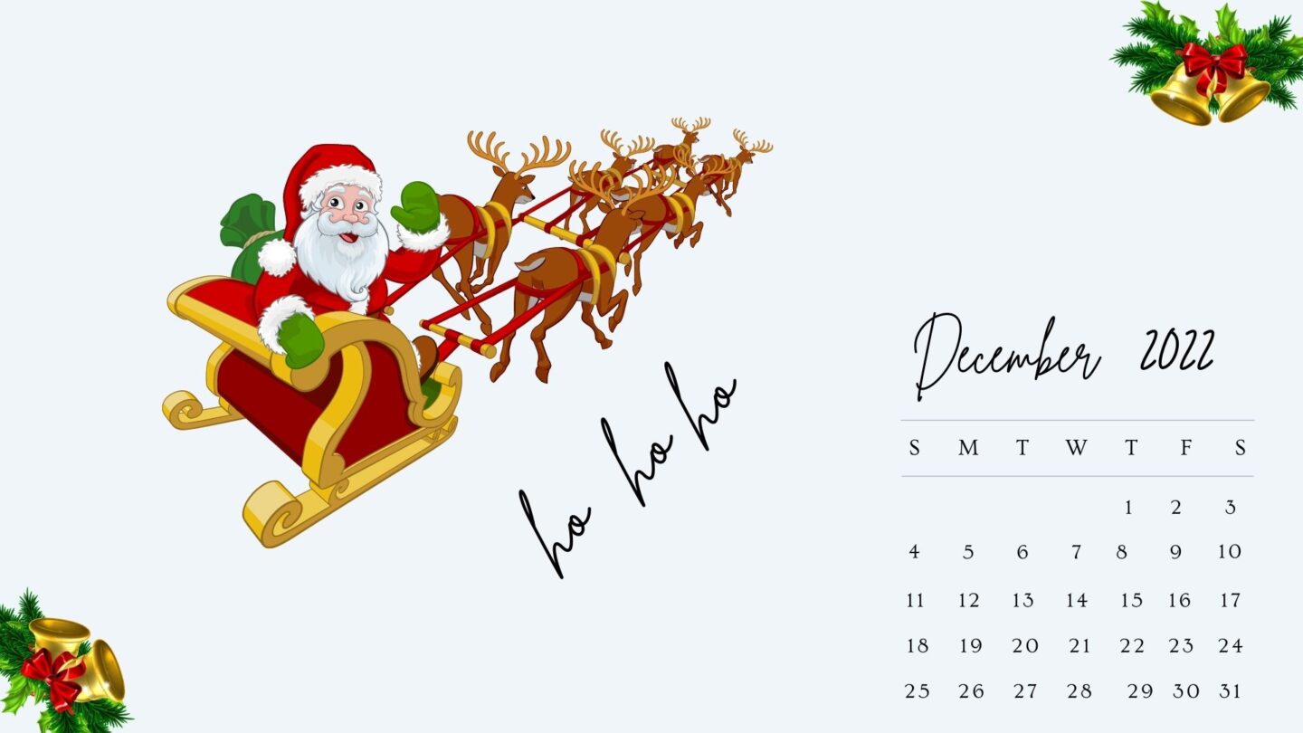 Christmas Calendar Desktop Wallpaper Designs blue