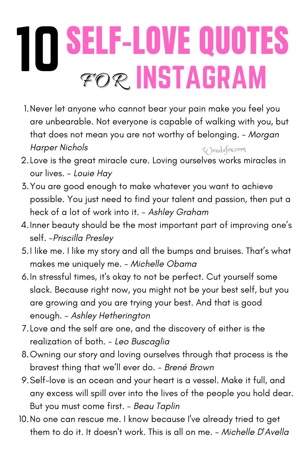 Self-love Quotes For Instagram