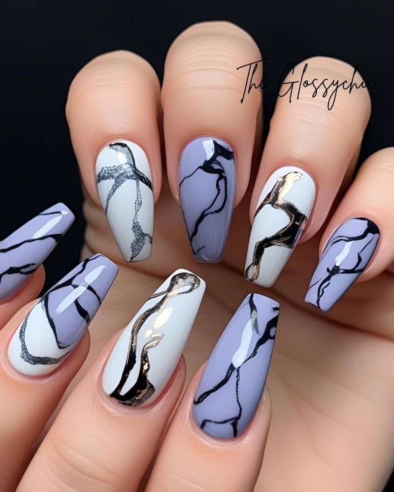 33 Beautiful Marble Nail Design Ideas