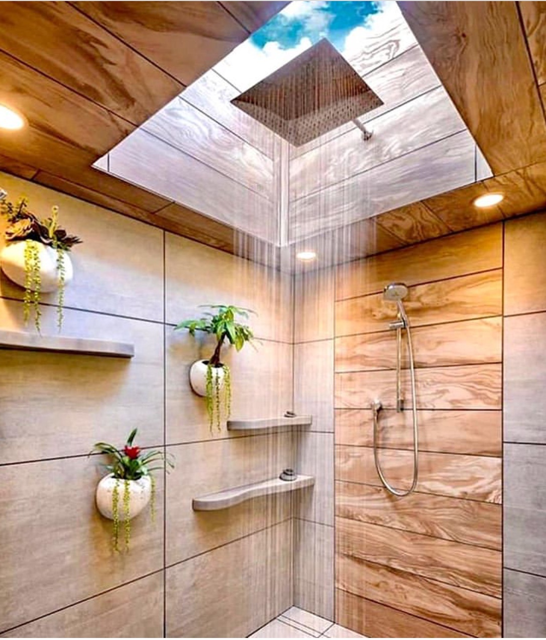 Showers with Skylights or Sunroofs