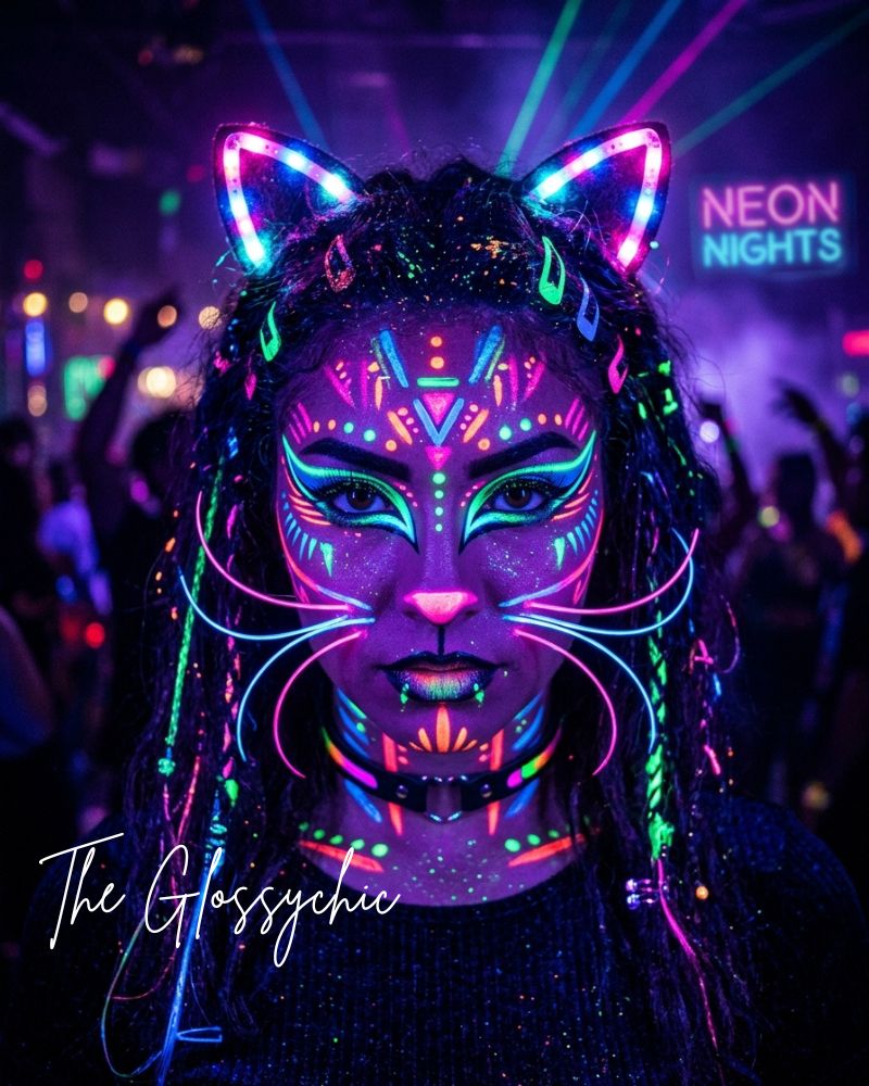 Neon Cat Makeup