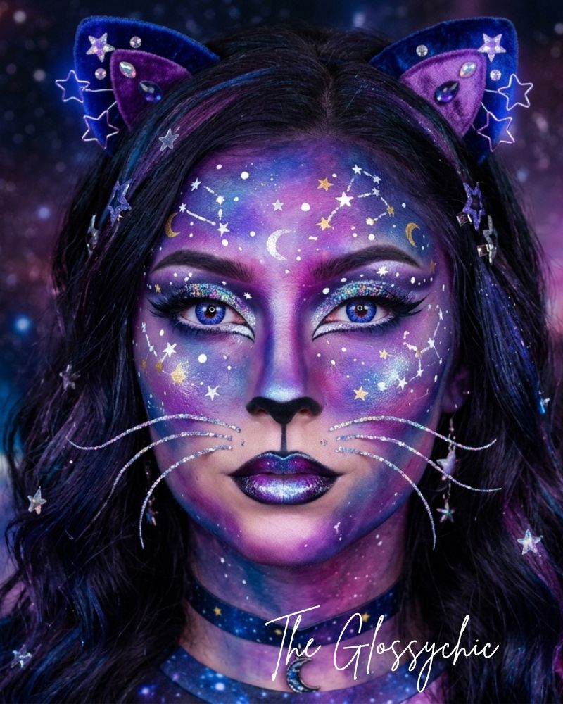 Galaxy Cat Makeup