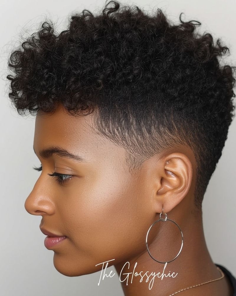 Curly Top Fade