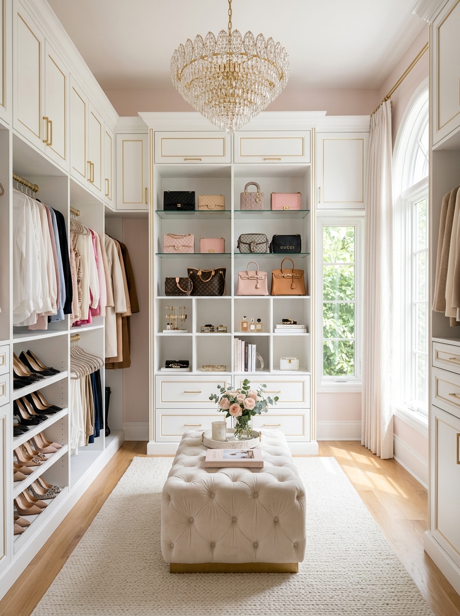 The Feminine Glam Closet