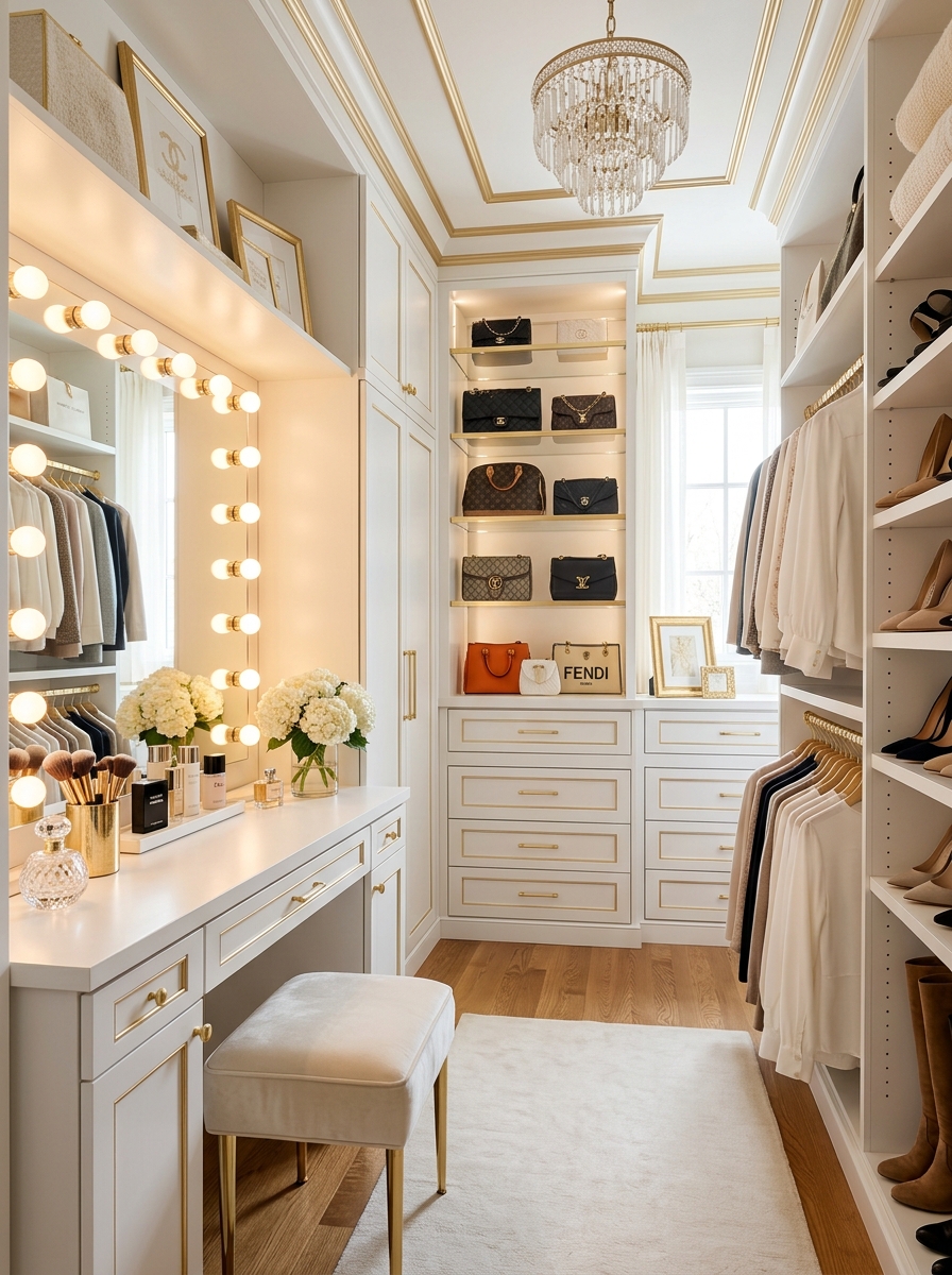 The Walk-In Closet with a Vanity