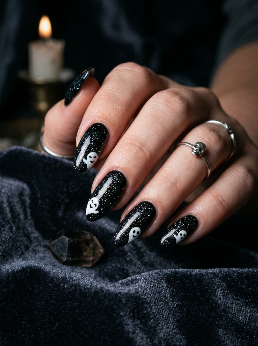 Black Ghost Nails