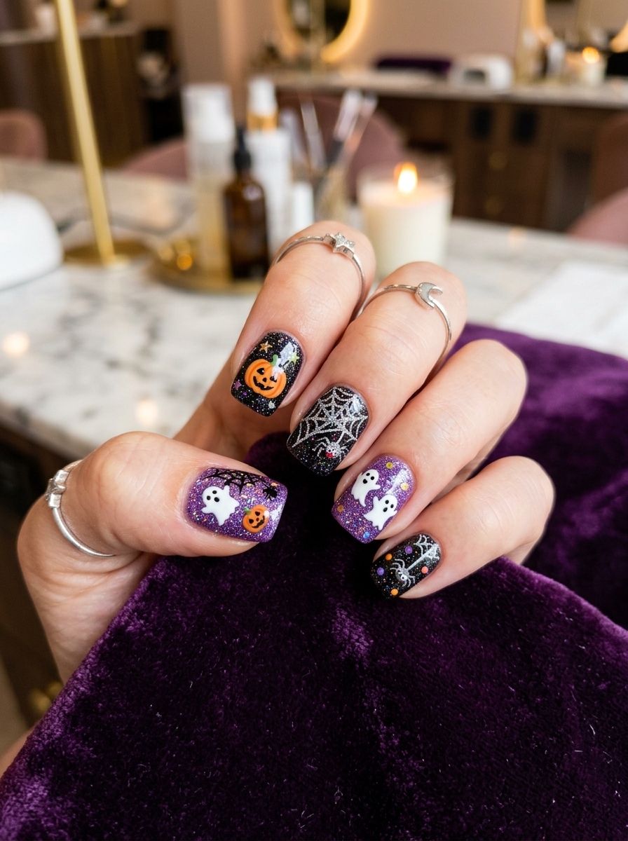 Halloween Mix-and-Match Nails