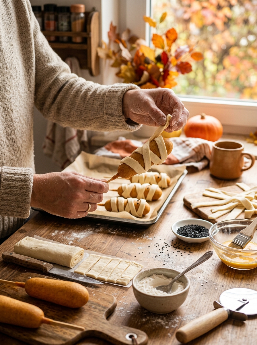 Mummified Corn Dogs Recipe