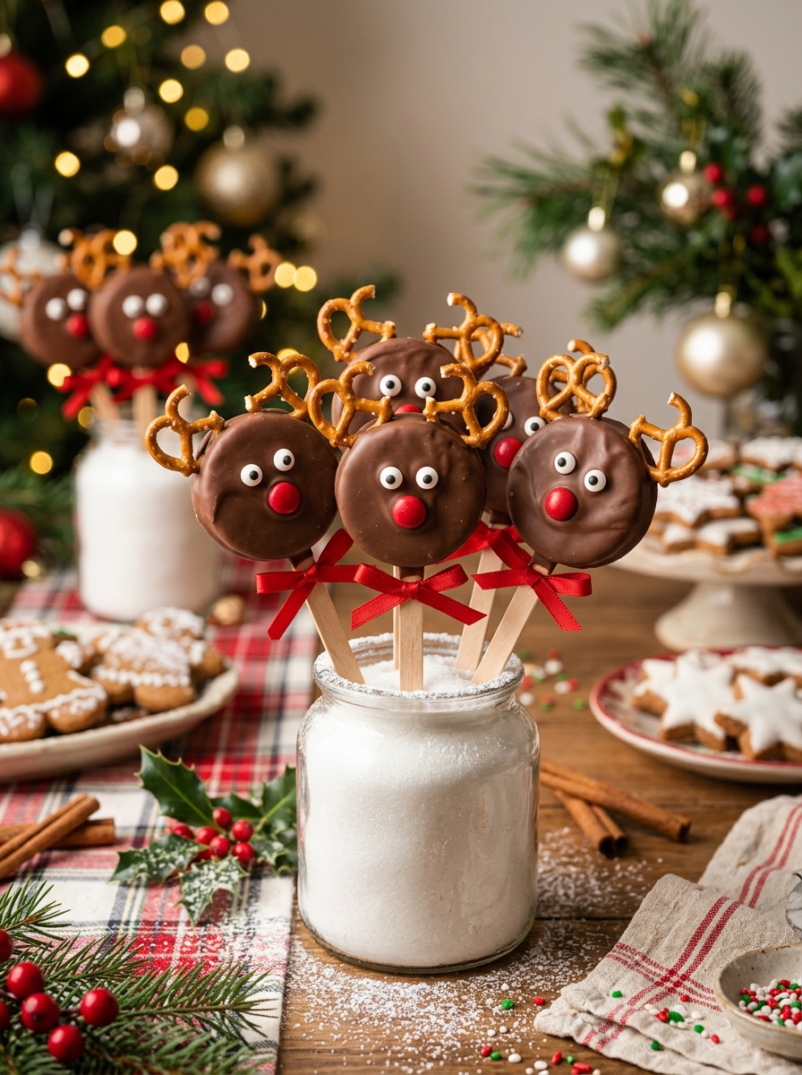 How To Make Chocolate Reindeer Oreo Pops